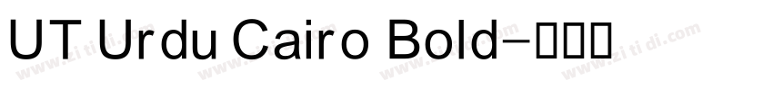 UT Urdu Cairo Bold字体转换